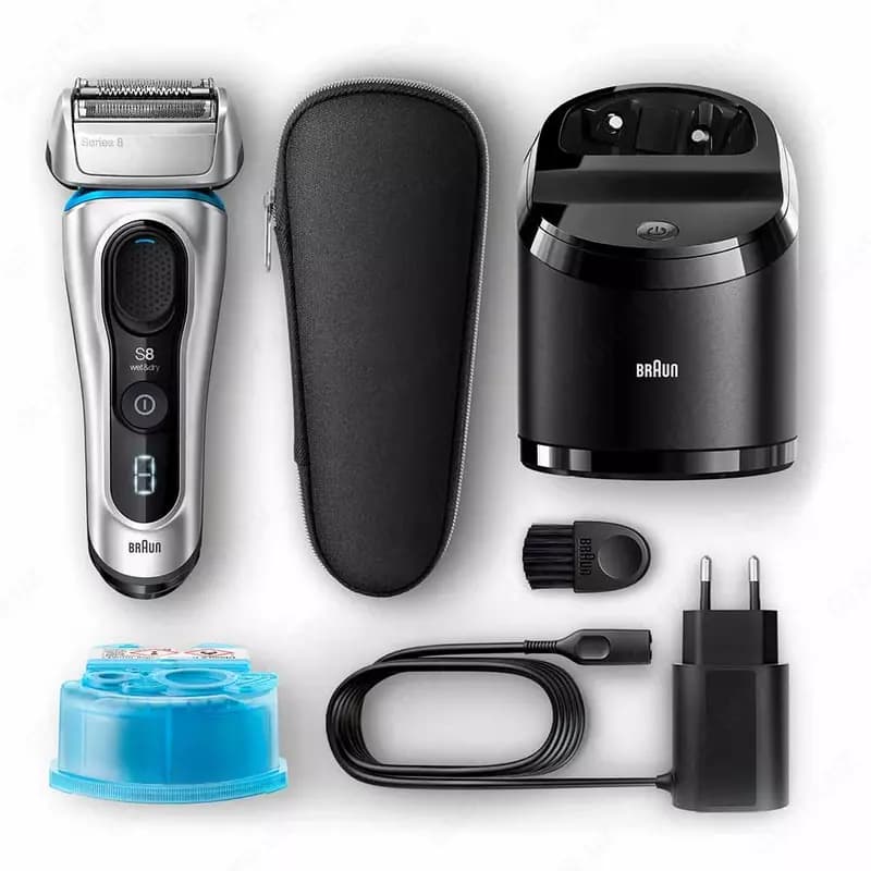 Электробритва Braun Series 8 8390cc со станцией Clean&Charge и тканевым футляром — 3