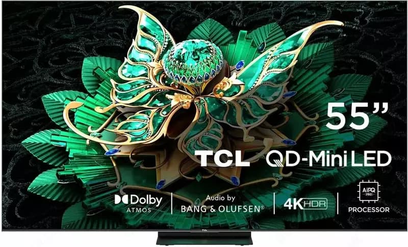 55” Телевизор TCL QLED 55C6KS 4K UHD SMART Google TV Mini LED (2025) (простой пульт) — 1