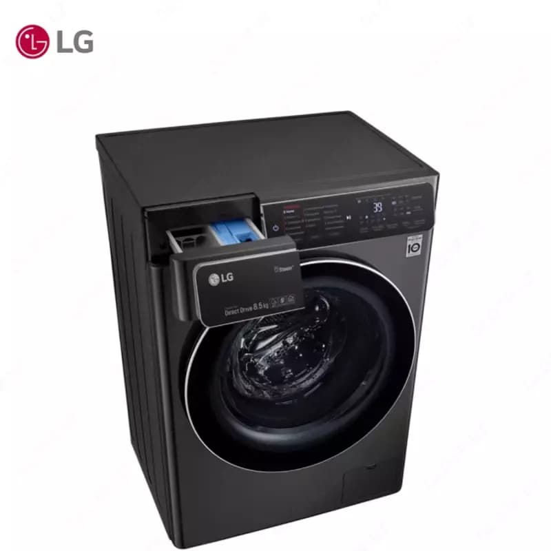 Стиральная машина автомат LG F2T9GW9P Steam+, TurboWash360 AI DD, 8.5кг, Серый — 6
