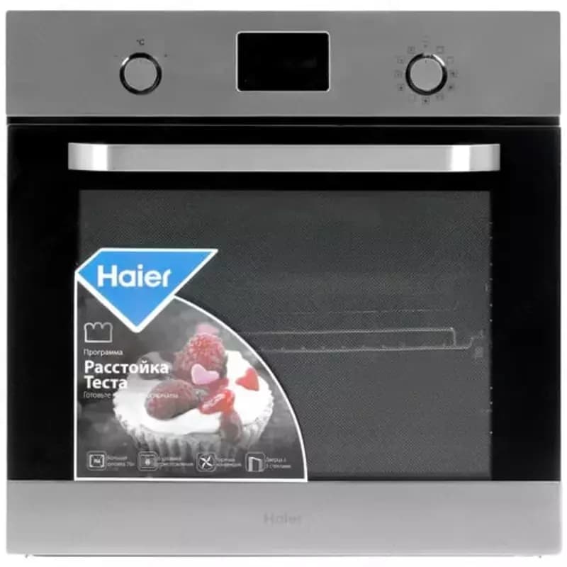 Духовой шкаф ”HAIER HOX-P11HFX” (Черный/Серебристый) 76 литров — 1