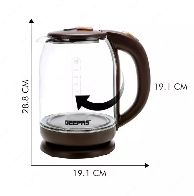 Чайник электрический GEEPAS GK9901 стеклянный — 4