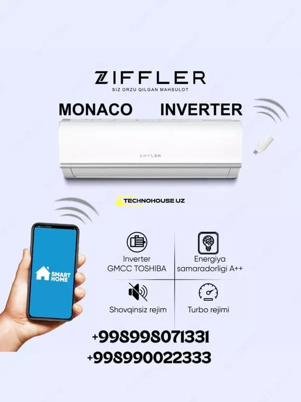 Кондиционер ZIFFLER MONAKO 12 Inverter в Ташкенте и Узбекистане — 2