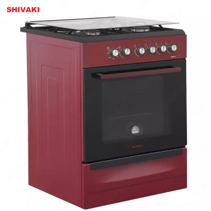 Комбинированная плита Shivaki 6300-K Бордовый — 2