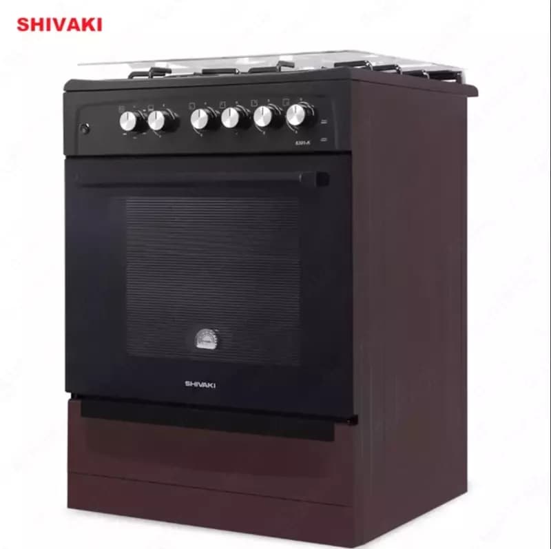 Комбинированная плита Shivaki 6301-K КП с Газ контроль Коричневый — 2