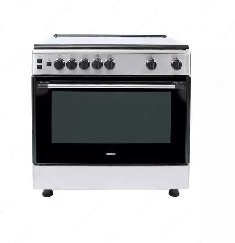 Газовая плита ”Beko GG15115DX” (Белая) 90 х 60 см — 1