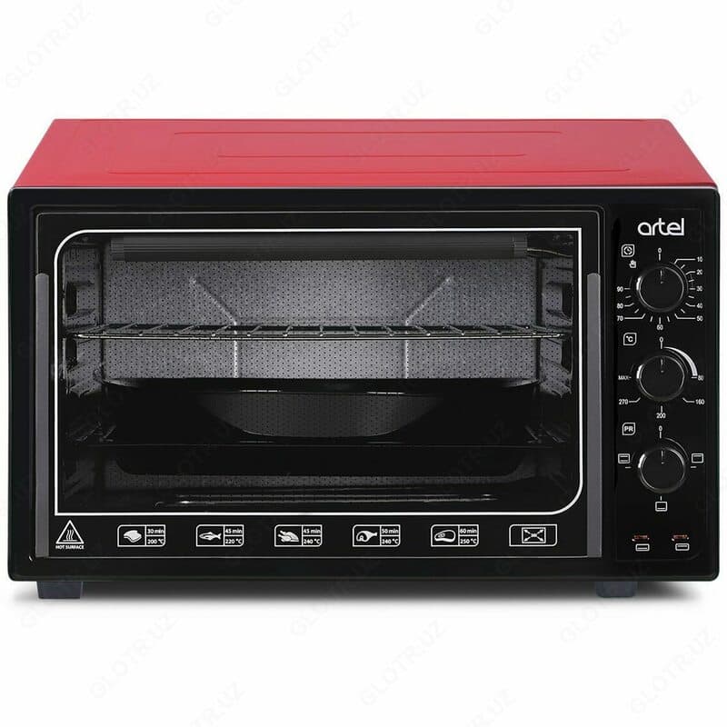Мини-духовка Artel MD - 3618 LUX, черно-красный — 2