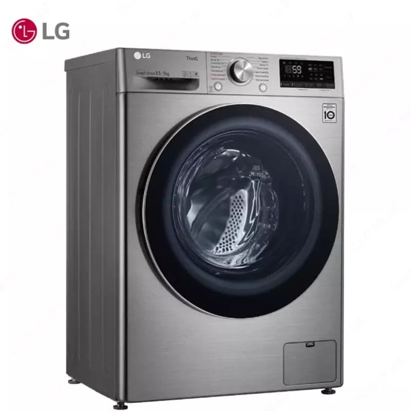 Стиральная машина автомат LG F2V5GG2S Steam+,Сушка, TurboWash59,ThinQ AI DD, 8.5кг, Серый — 2