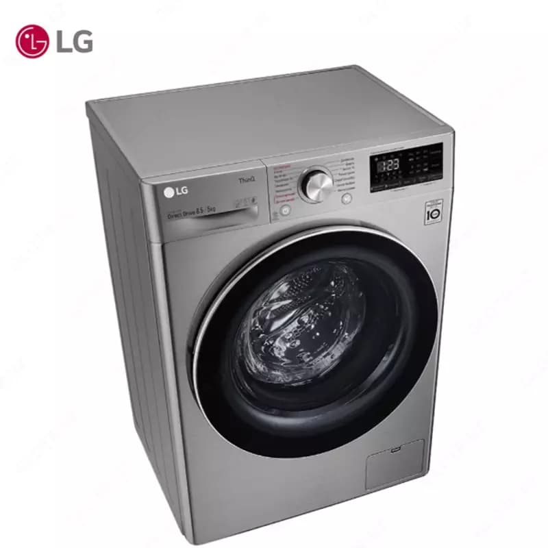 Стиральная машина автомат LG F2V5GG2S Steam+,Сушка, TurboWash59,ThinQ AI DD, 8.5кг, Серый — 4