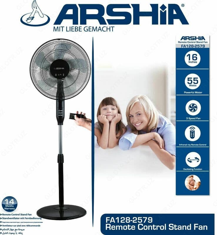 Dubai Вентилятор Arshia FA128-2579 с пултом — 1