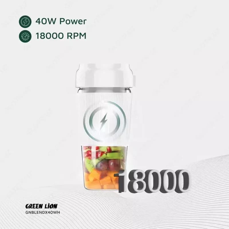 Портативный блендер для смузи fresh juice Green lion. — 5
