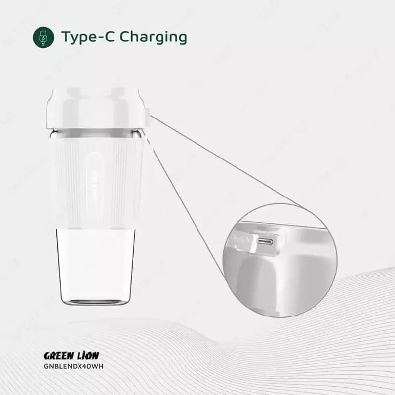 Портативный блендер для смузи fresh juice Green lion. — 6