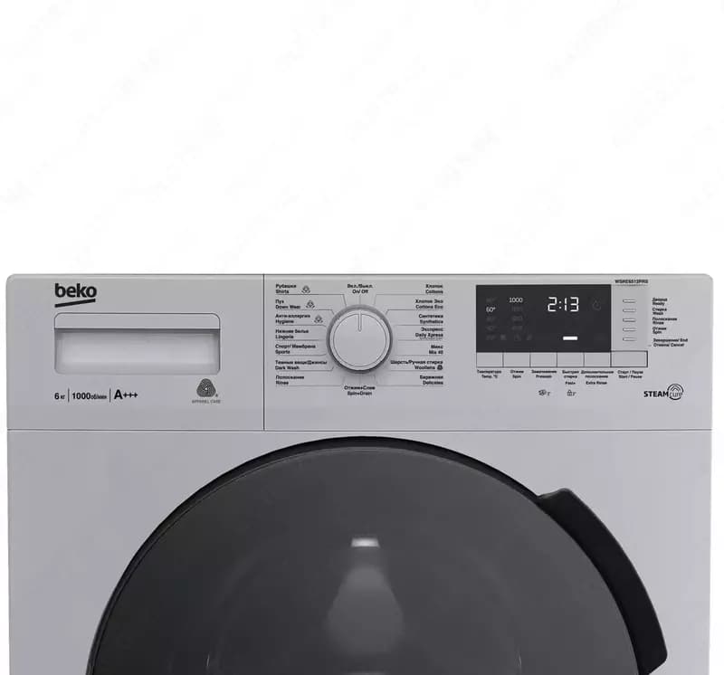 Стиральная машина автомат ”BEKO WSRE6512PRS” (Серая/черная) 6 кг — 3
