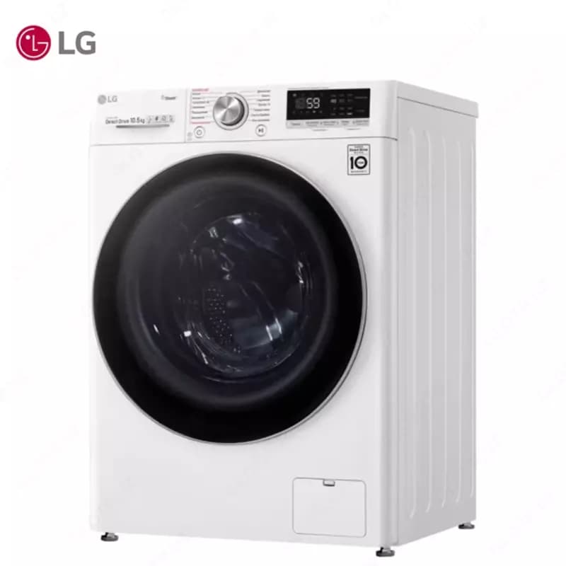 Стиральная машина автомат LG TW4V7RW1W 10.5 кг, Steam+,TurboWash, AI DD, Белый — 3