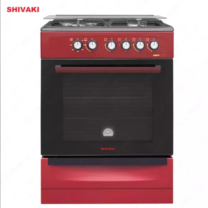 Комбинированная плита Shivaki 6300-K КП с Газ контроль Бордовый — 1