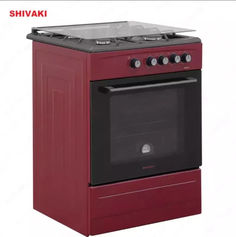 Газовая плита Shivaki 6400-G ГП с Газ контроль Бордовый — 2
