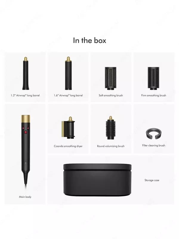 Мультистайлер и фен Dyson Airwrap™ Straight+Wavy Onyx gold — 3