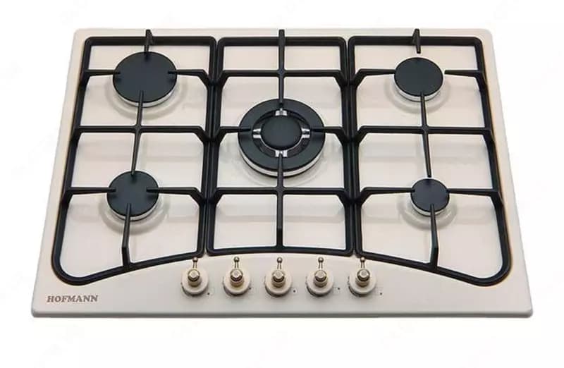 Газовая варочная панель ”Hofmann CLASSICO CH751TR2(OW)/HF” (Слоновая кость) — 1