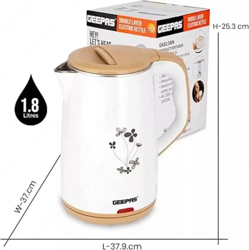 Двухслойный электрический чайник Geepas GK6138 — 3