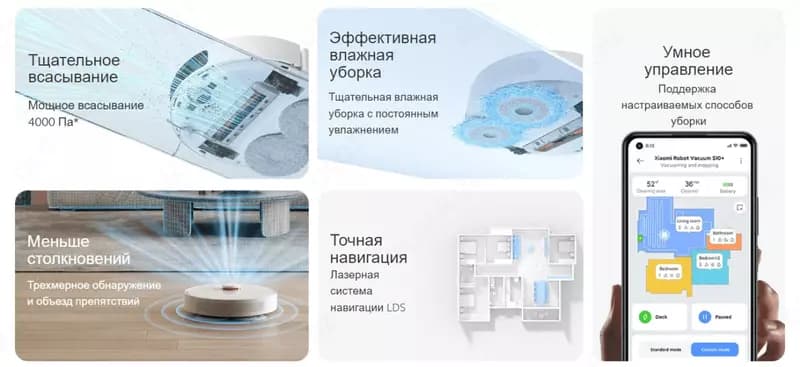 Робот-пылесос Xiaomi Mi Robot Vacuum S10 белый — 8