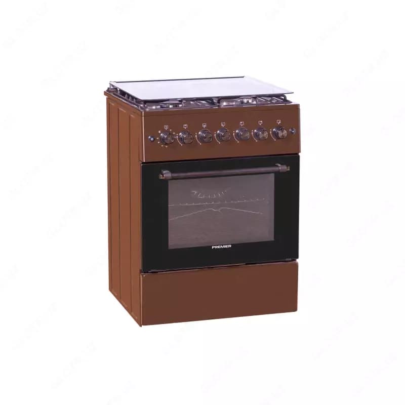 Газовая плита ”PRЕMIER Mid BT60F-40VBR” (Коричневая) 60 х 85 х 60 см — 2