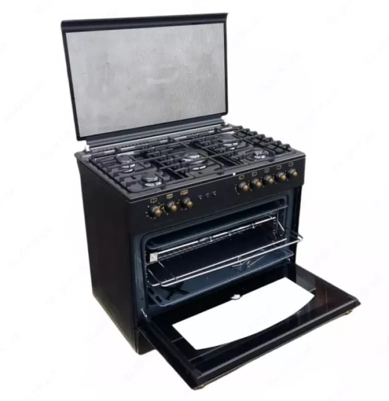 Комбинированная плита ”Бирюса U90GG91BL” (Черная) 60 х 90 см — 2