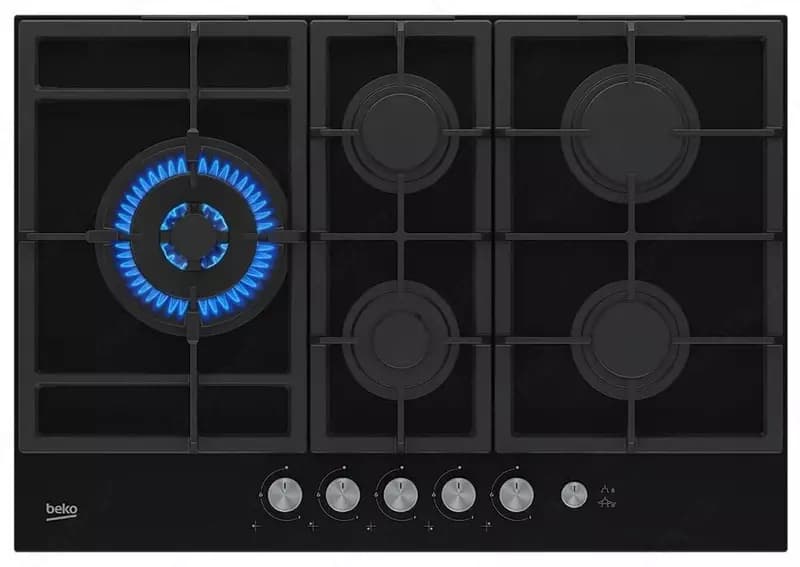 Газовая варочная панель ”Beko HILL75235S” (Черное стекло) — 1