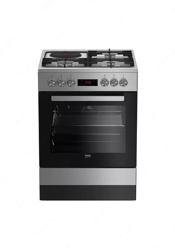 Комбинированная плита ”Beko FSE63330DX Superia” (Серая) 60 х 85 см — 2