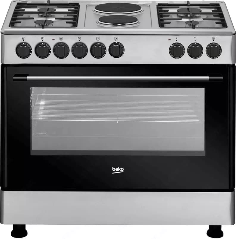 Комбинированная плита ”Beko GE12121DX” (Серая) 90 х 60 см — 1