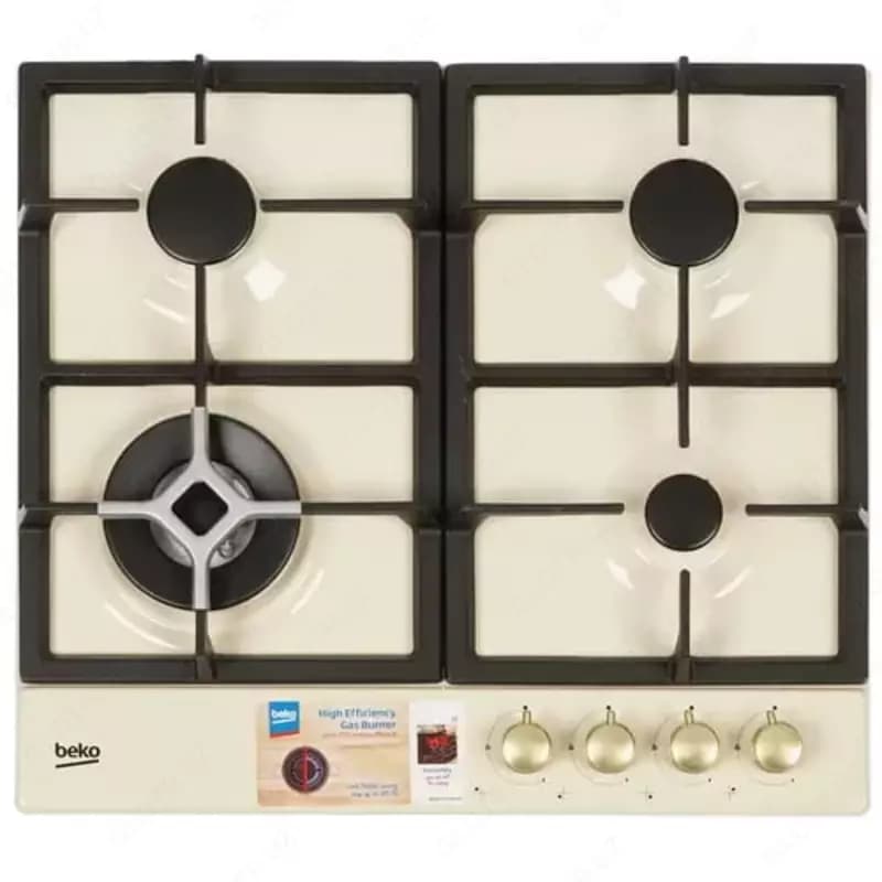 Газовая варочная панель ”Beko HIAW64225SCR” (Бежевая/золотистая) — 1