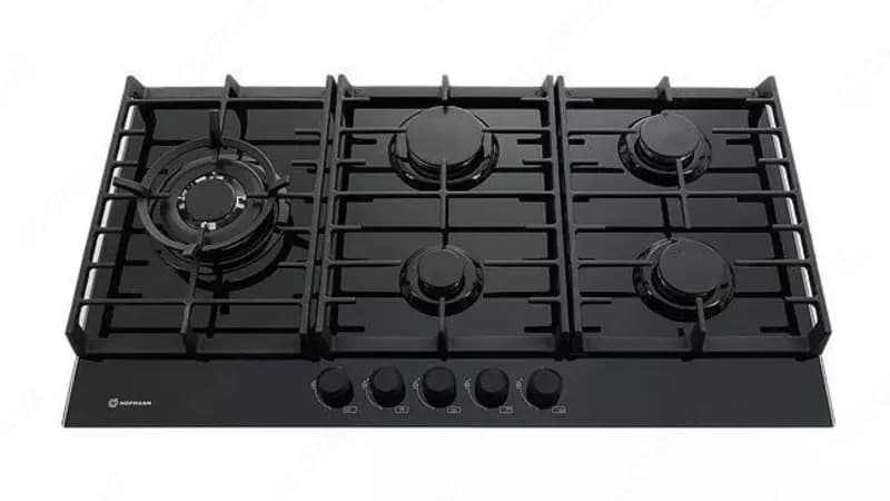 Газовая варочная панель ”Hofmann VETRO CTV951BG-1/HF” (Черная) — 2