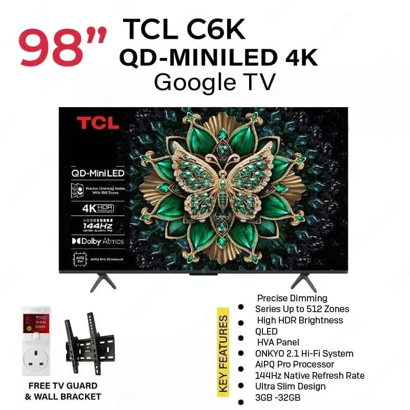 98” Телевизор TCL QLED 98C6K 4K UHD SMART Google — 1