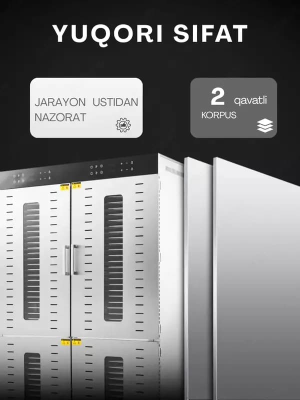 Сушилка-дегидратор Uskunalar US-96, для овощей, фруктов и пастилы — 1