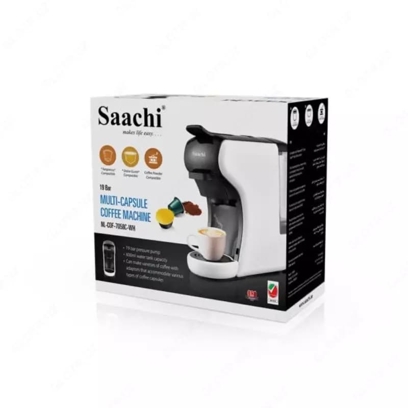 Кофемашина Saachi 3 в 1 Dolce gusto, Nespresso, Молотый кофе — 3