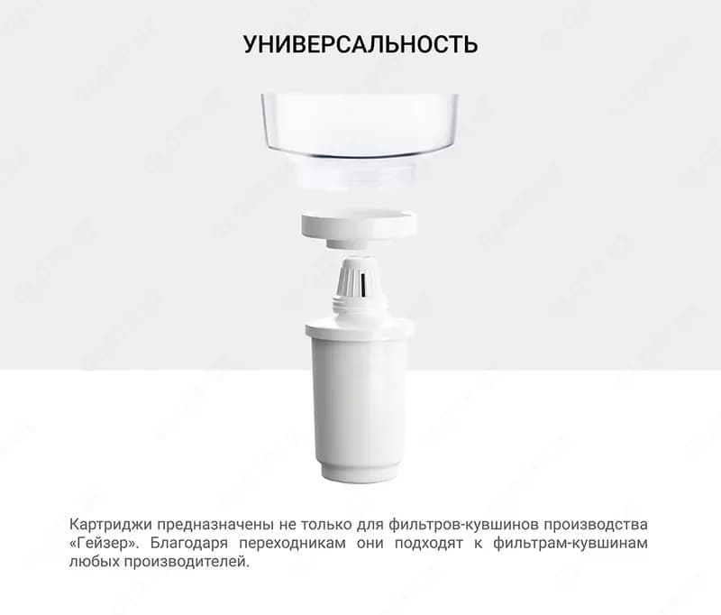 Набор сменных фильтрующих модулей (3 шт) (”501”) картридж универсальный для фильтра кувшина Гейзер, сменная кассета для фильтра кувшина, сме... — 7
