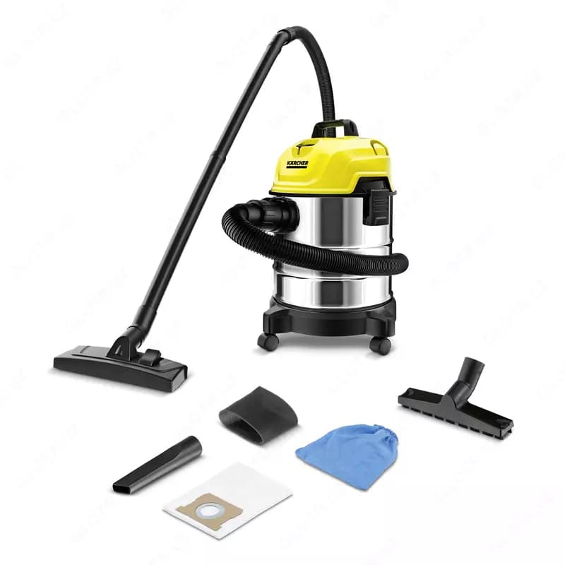Универсальный пылесос Karcher WD1S Classic с баком 18 литров из нержавеющей стали. — 2