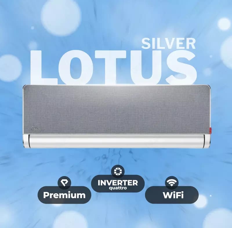 Кондиционер Midea Lotus Silver 18, Inverter Quattro. Официальный Дилер + Доставка.