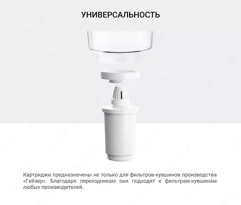 Сменный фильтрующий модуль для фильтров - кувшинов ”Гейзер”(502) (с каталоном), картридж для фильтра кувшина, сменная кассета для фильтра ку... — 8