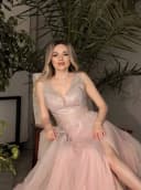 Вечерний платья нежно розового цвета