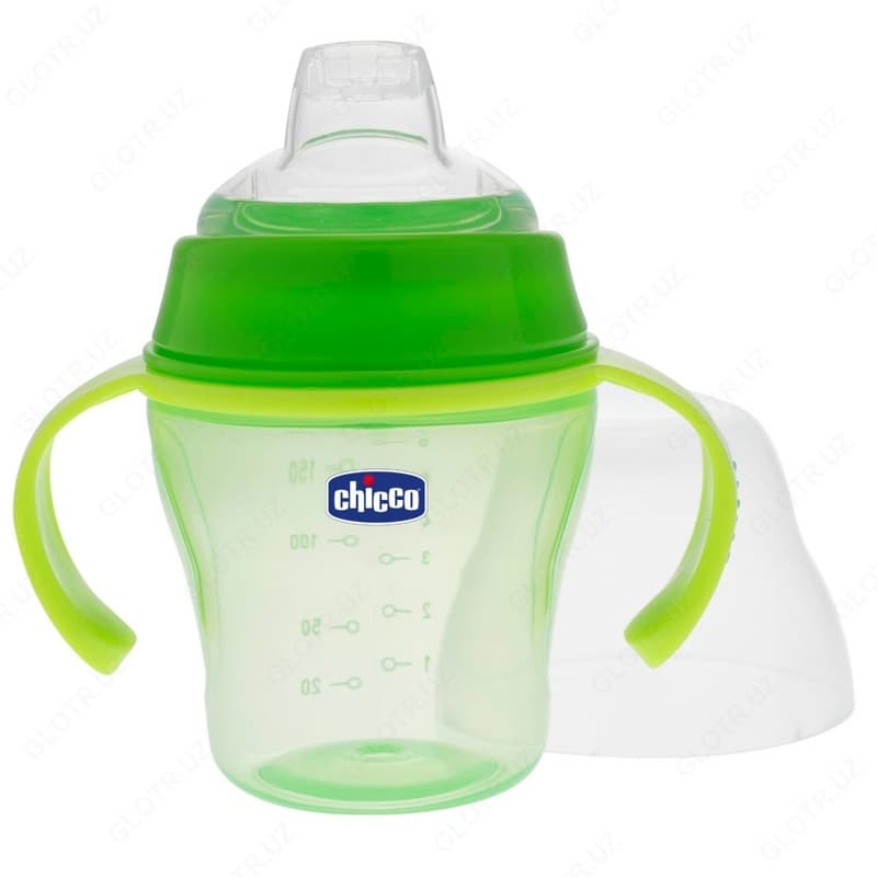 БАНОЧКА ДЛЯ ПИТЬЯ CHICCO SOFT CUP 6M+ GREEN — 1