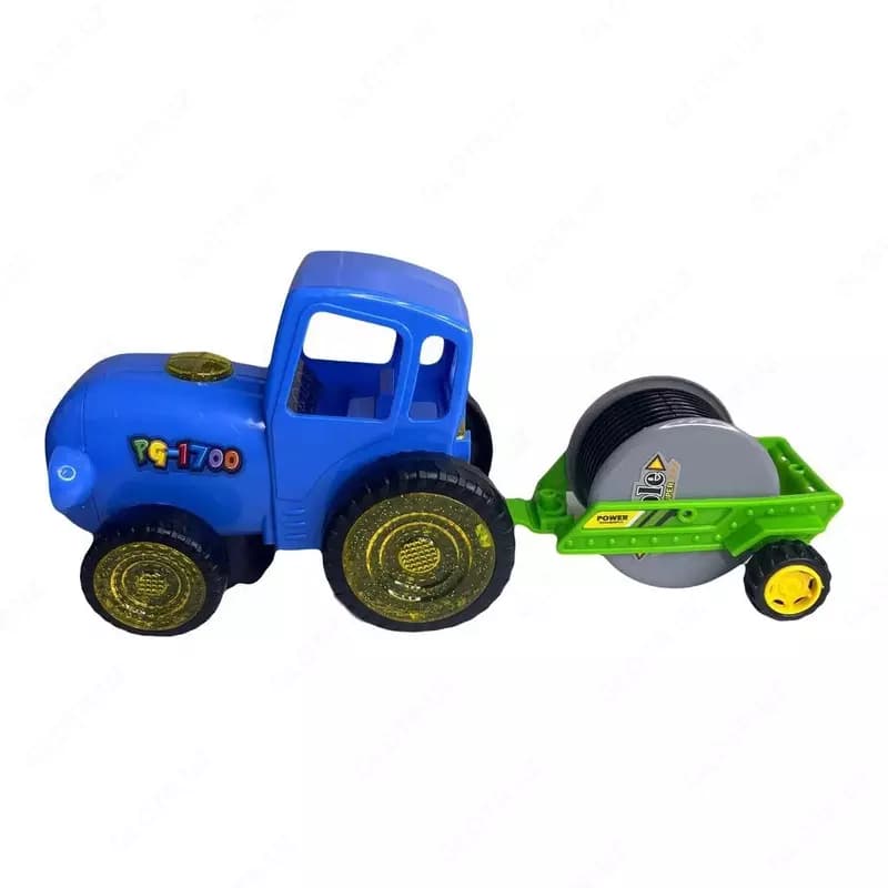 Музыкальная игрушка ”Синий трактор с прицепом катушкой” от Star toys — 4