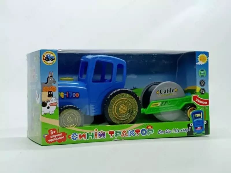Музыкальная игрушка ”Синий трактор с прицепом катушкой” от Star toys — 5