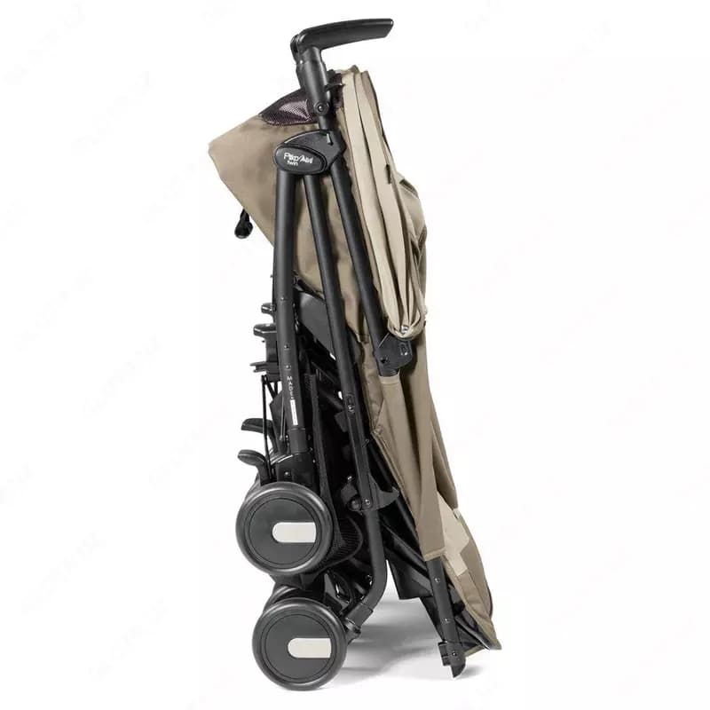 Коляска для двойни Peg-Perego Pliko Mini Twin Classico бежевая — 2
