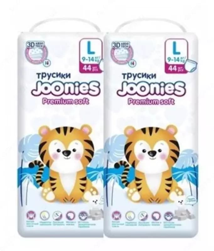 Joonies трусики Premium Soft L 9-14 кг, 44 шт., 2 уп. — 1