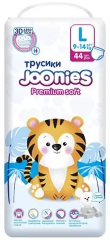Joonies трусики Premium Soft L 9-14 кг, 44 шт., 2 уп. — 2