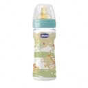 Бутылочка для кормления 250 мл Chicco Well-Being Glass с соской из латекса.