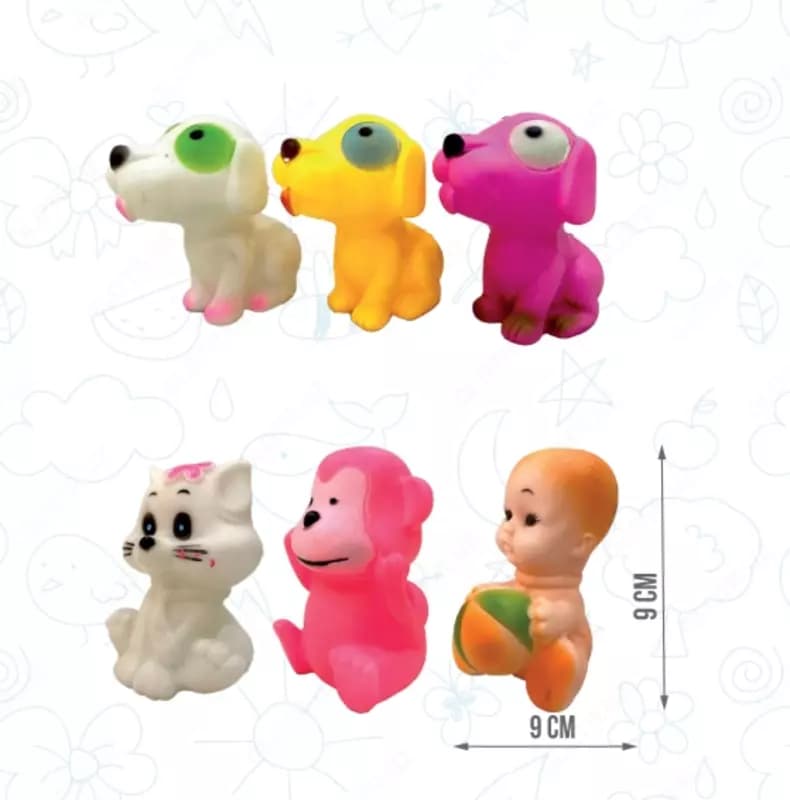 Резиновые игрушки-пищалки, большие. RT-018 — 2