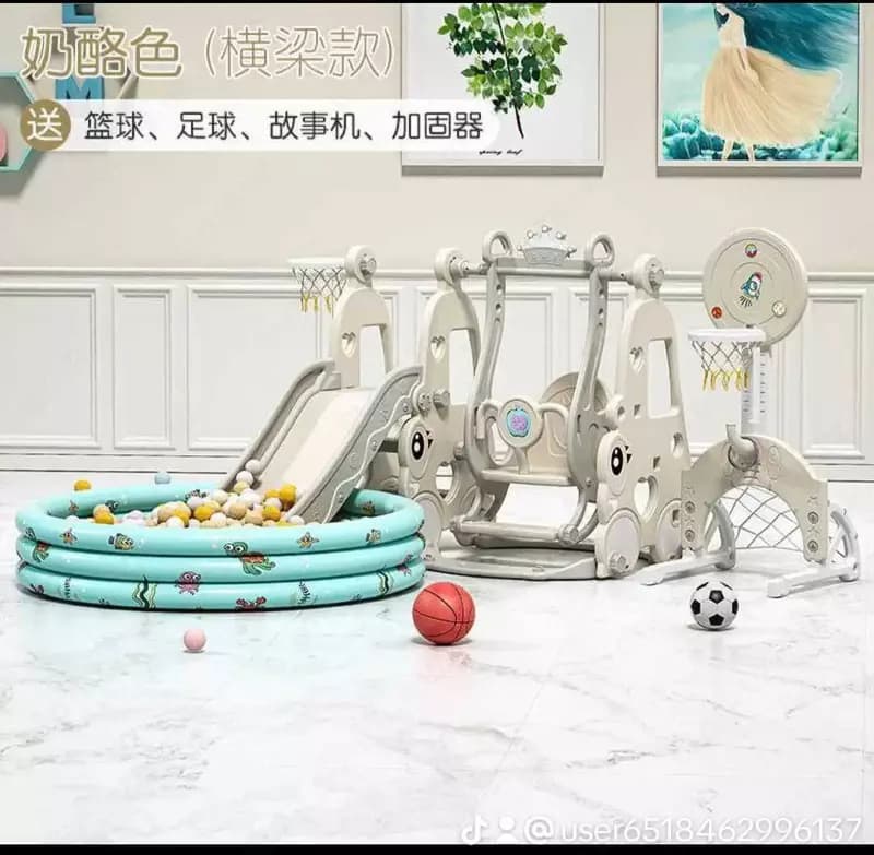 Игровой комплекс: горки, качели с сухим бассейном — 1