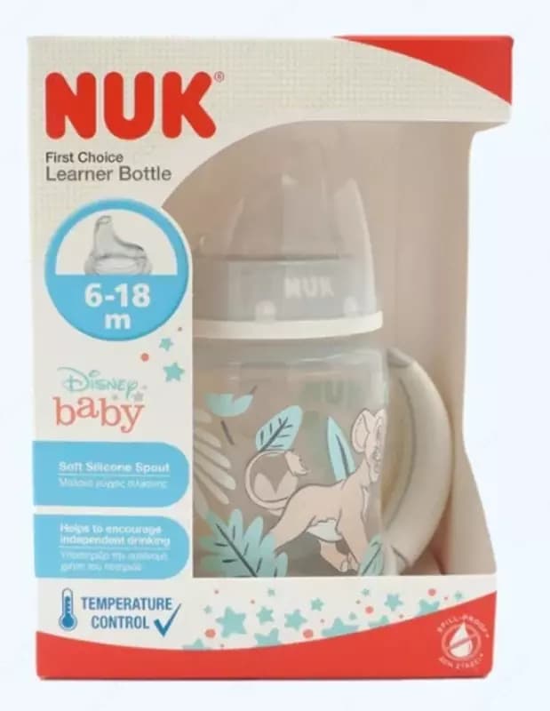 Nuk Бутылочка обучающая Тemp с силиконовой соской Lion King, 6-18 мес, 150 мл — 1