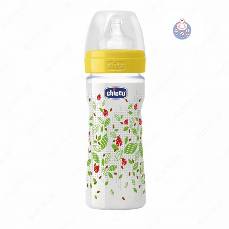 БУТЫЛКА ДЛЯ КОРМЛЕНИЯ CHICCO WELLB FEEDB PP 250ML ADJ SIL EPGRGBF — 1