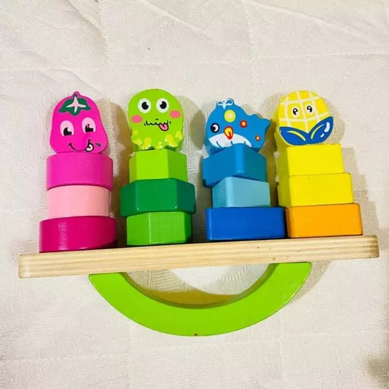 Деревянная игрушка балансир, пирамидка — 2